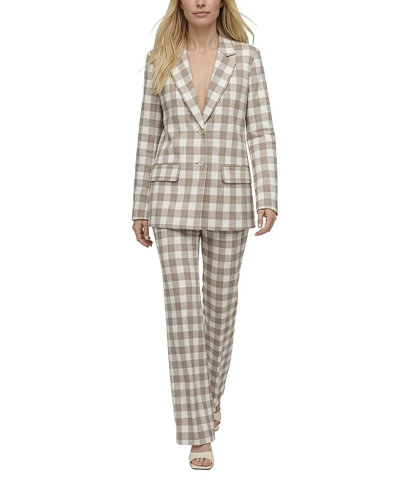 Lily and Lionel London Women's Oatley Check Print Blazer Jacket
