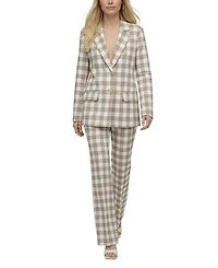 Lily and Lionel London Women's Oatley Check Print Blazer Jacket