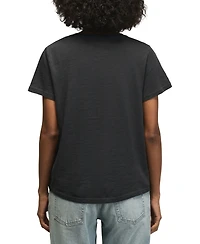 Lucky Brand Women's Embellished Palm Tree Motif Crewneck T-Shirt