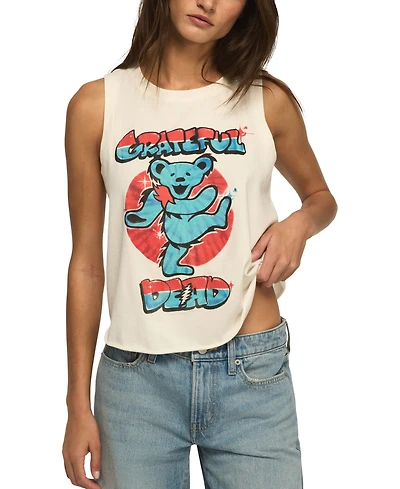 Lucky Brand Women's Grateful Dead Airbrush Muscle Sleeveless Tank Top