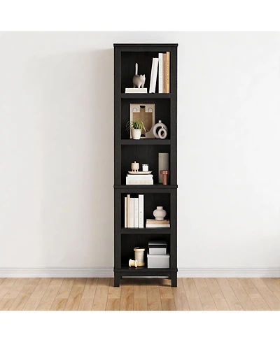 gaomon 71" Tall Farmhouse Bookcase with Adjustable Shelves, 5-Tier Wood Bookshelf, Storage Display Cabinet for Living Room, Home Office