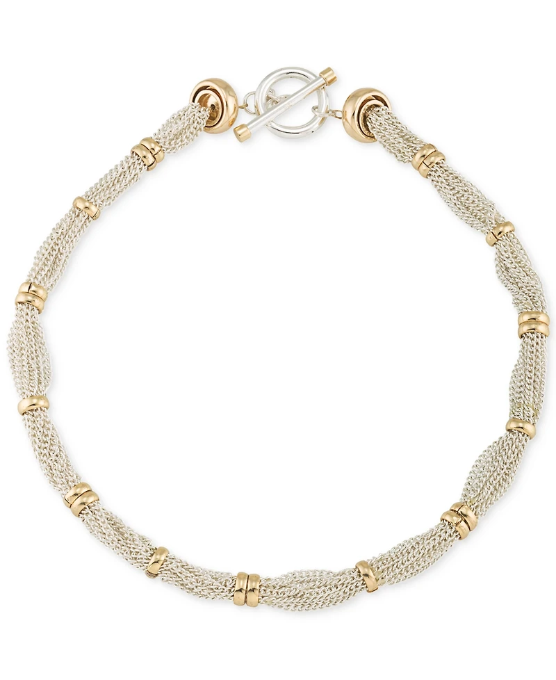 Lauren Ralph Lauren Two-Tone Multi-Chain Ringed Collar Necklace