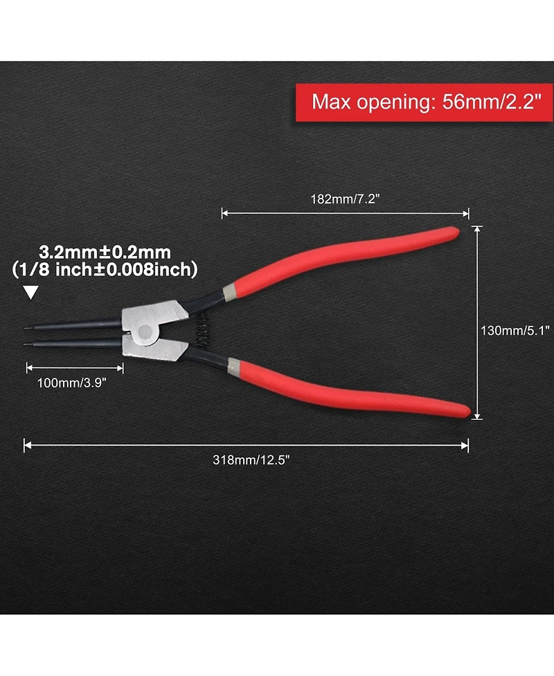 Xdovet 13" External Straight Snap Ring Pliers