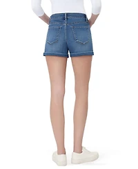 Vervet Women's High Rise Super Soft Cuffed Denim Shorts
