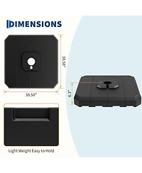 gaomon 4 Piece Hdpe Cantilever Umbrella Stand, Patio Umbrella Base 330 lb Capacity
