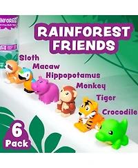 Gnuadz 6 Pack Rainforest Mold Free Bath Toys
