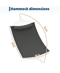gaomon Durable Double Outdoor Hammock, Hanging Bed for Garden, Patio, Lawn
