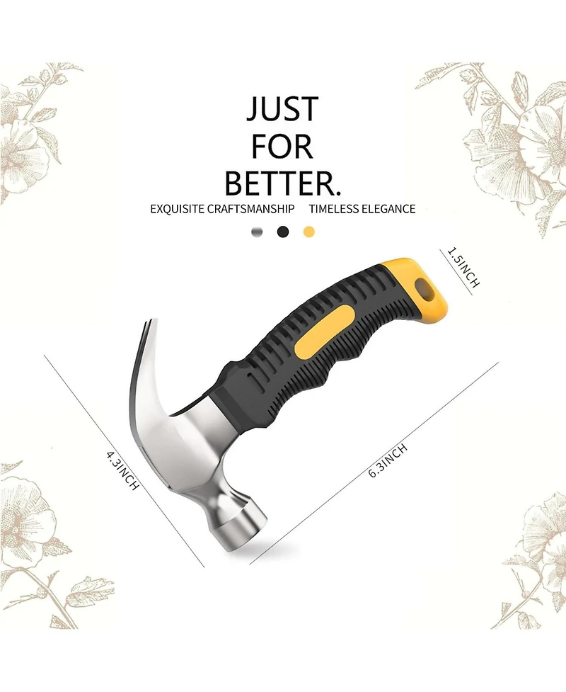 Xdovet Small Claw Hammer Non-slip Handle Steel Head Diy
