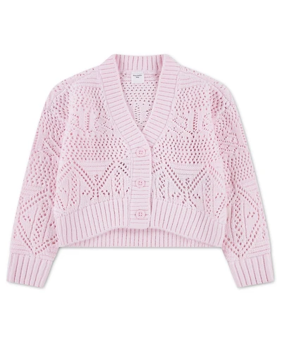 abercrombie kids Toddler Girls' 2T-5T Pointelle Cardigan Sweater