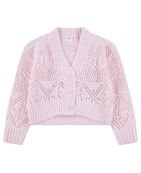 abercrombie kids Toddler Girls' 2T-5T Pointelle Cardigan Sweater