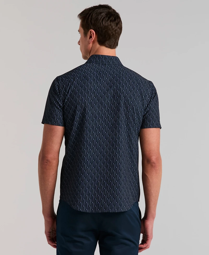 Perry Ellis Men's Abstract Square Print Shirt