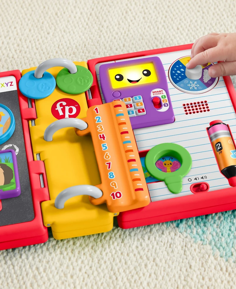 Fisher Price Laugh and Learn 123 Schoolbook Smart Stages Interactive Book, Ages 6 Months+