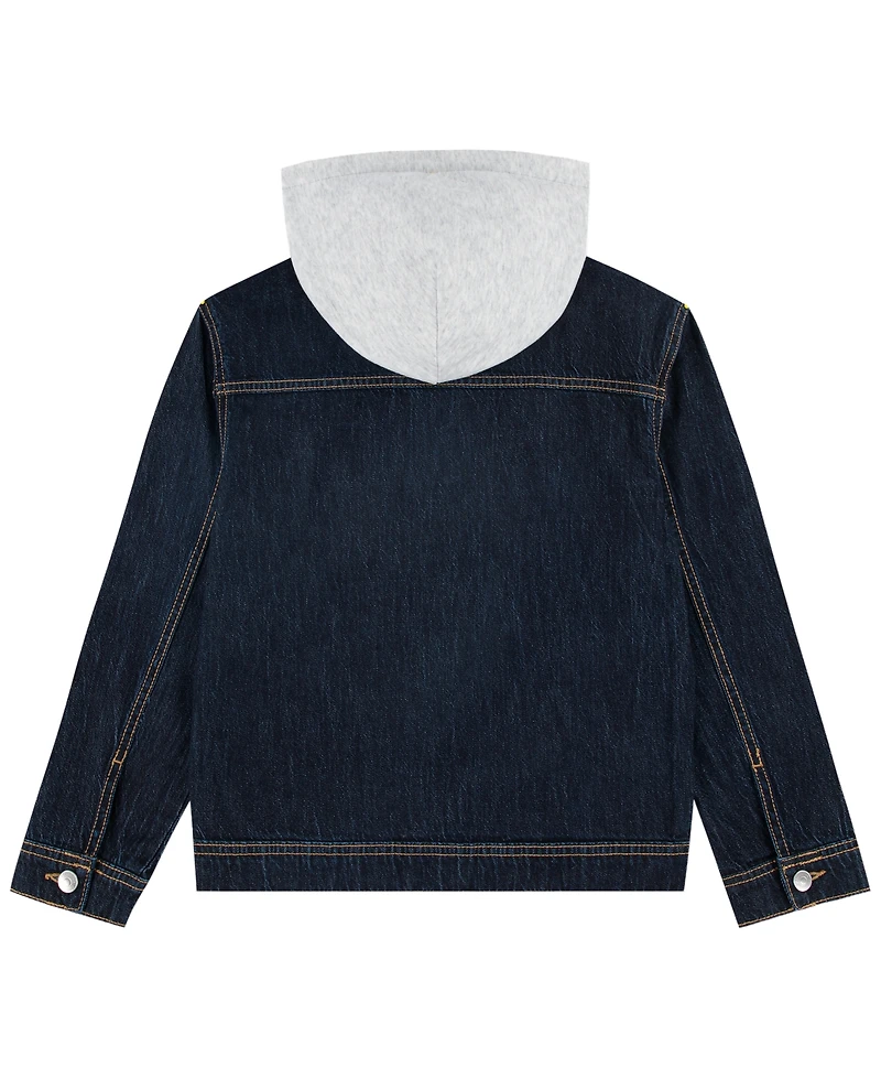 abercrombie kids Boys' 5-18 Long-Sleeve Hooded Denim Jacket