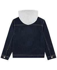 abercrombie kids Boys' 5-18 Long-Sleeve Hooded Denim Jacket