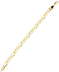 Lightweight Men's Figaro Chain Bracelet in 10k Gold