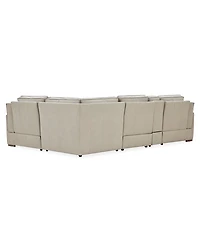 Aspen 2PM 5-Piece Leather Sectional Sofa Set (Laf Recliner, Raf Armless Chair, Console, Corner), Macy's Exclusive