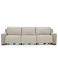 Aspen 3 Pm 3-Piece Leather Sofa Set (Laf Recliner, Raf Power Armless Recliner), Macy's Exclusive