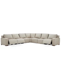 Aspen 3 Pm 5-Piece Leather L Sectional Sofa Set (Laf Recliner, Raf 2 Power Armless Chair, Corner), Macy's Exclusive