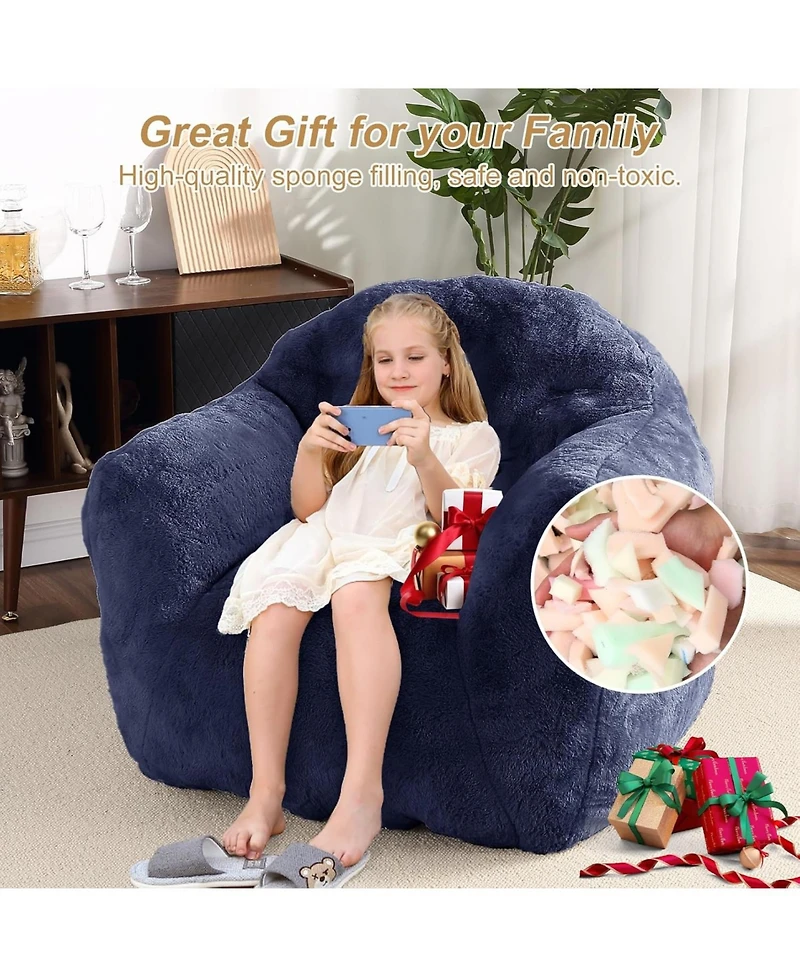 gaomon Bean Bag Chair, 39" Beanbag Chair Adult Bean Bag Couch with Filler Included