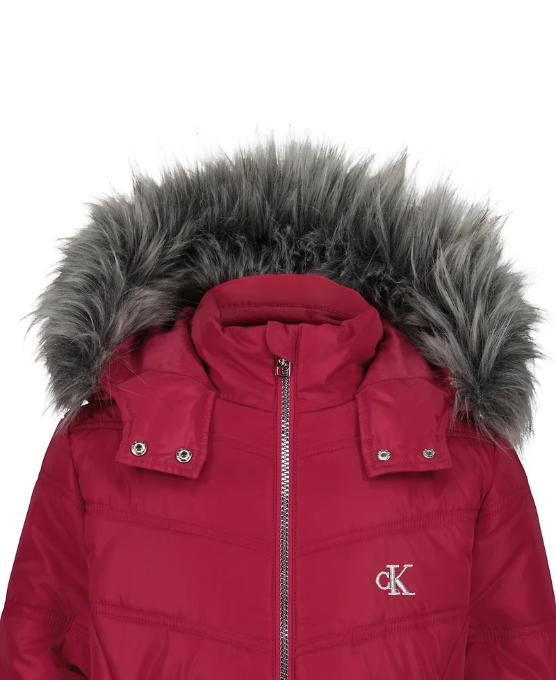 Calvin Klein Girls' 7-16 Aerial Puffer Jacket