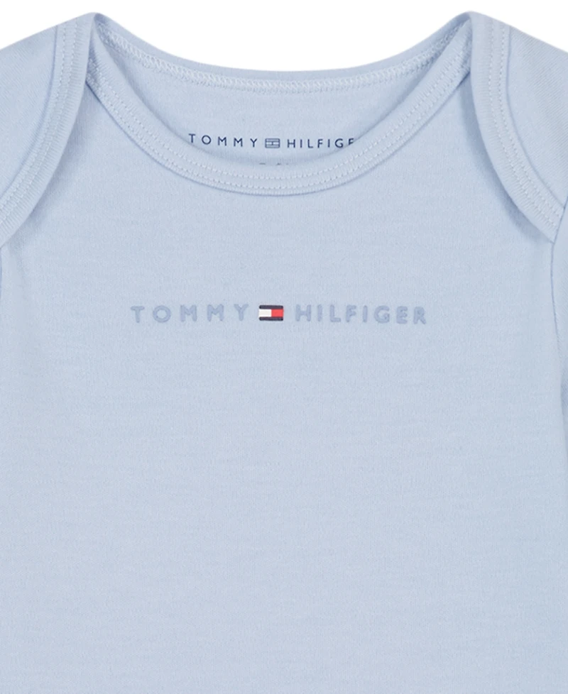 Tommy Hilfiger Baby Boys' Logo Bodysuits and Pants, 3-Piece Set