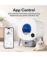 Cumrige Self-Cleaning Cat Litter Box Automatic Cat Litter Box Large Capacity Automatic Cat Litter Box App Control And Safety Protection