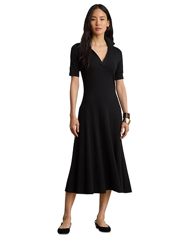 Lauren Ralph Women's Rib Knit Collared Dress