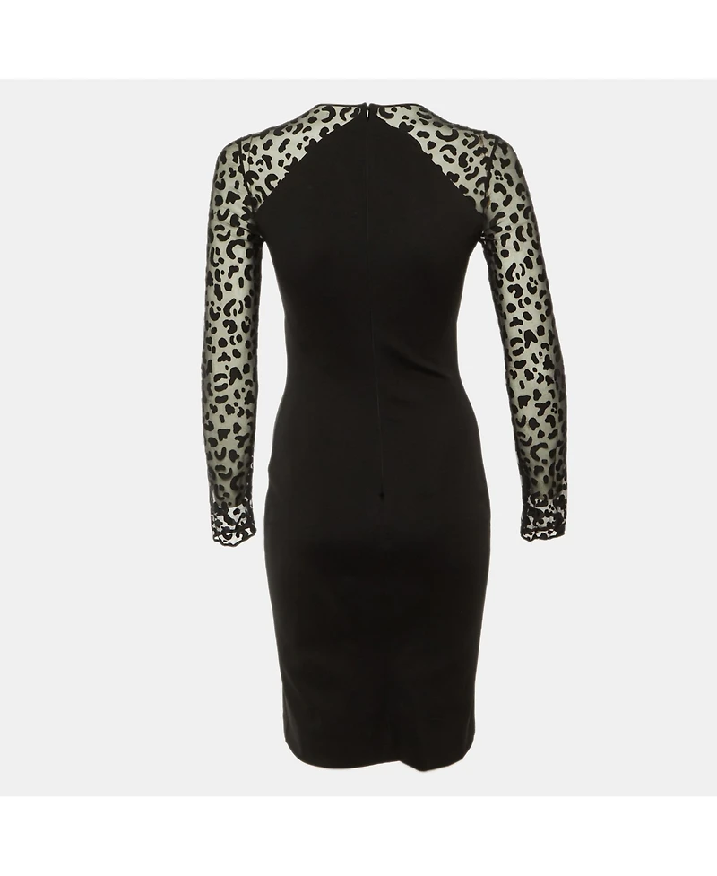 Pre-Owned Stella Mccartney Women's Jersey and Mesh Knee Length Sheath Dress