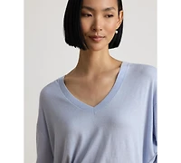 Lauren Ralph Women's Long-Sleeve V-Neck Sweater