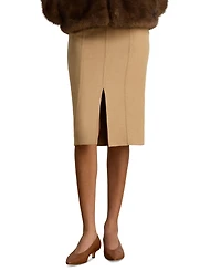 Lauren Ralph Women's Double-Faced Wool-Blend Pencil Skirt