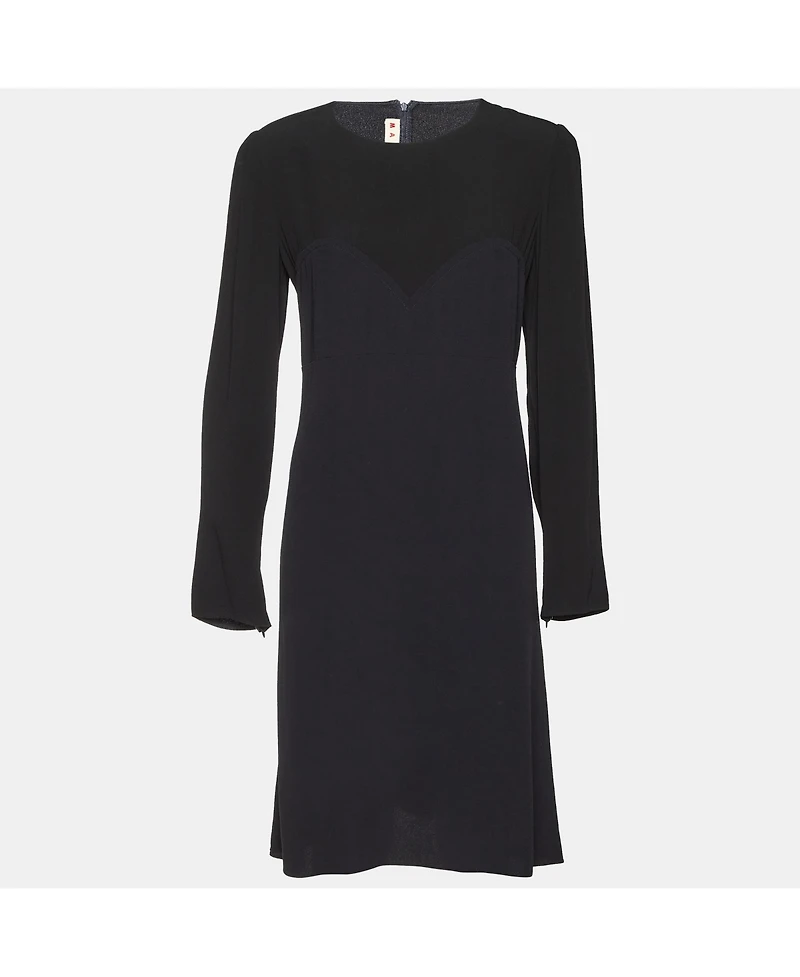 Pre-Owned Marni Women's Crepe Long Sleeve Midi Dress