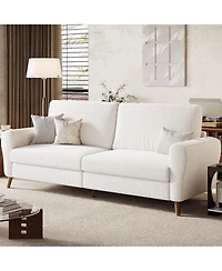 gaomon 84" Sofa, 3 Seater Couch for Living Room, Modern Loveseat, Boucle Sofa with Deep Seats and Wide Armrests, Wood Legs, Easy Assembly