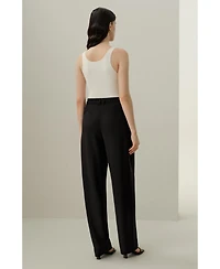 Lilysilk Women's Curved Seam Silk Crepe Pants