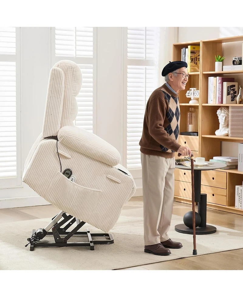 gaomon Power Lift Recliner Chair Massage & Heat, 135 Recline, Small-Space Use