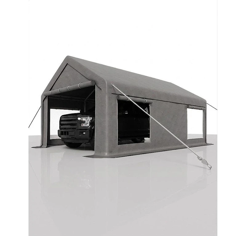 gaomon Heavy Duty Carport, Portable Garage with Roll-Up Windows, Removable Sidewalls and Doors