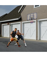 Zeny Wall-mounted basketball hoop, shatterproof back, folding hoop, durable hoop and all-weather mesh for indoor and outdoor use