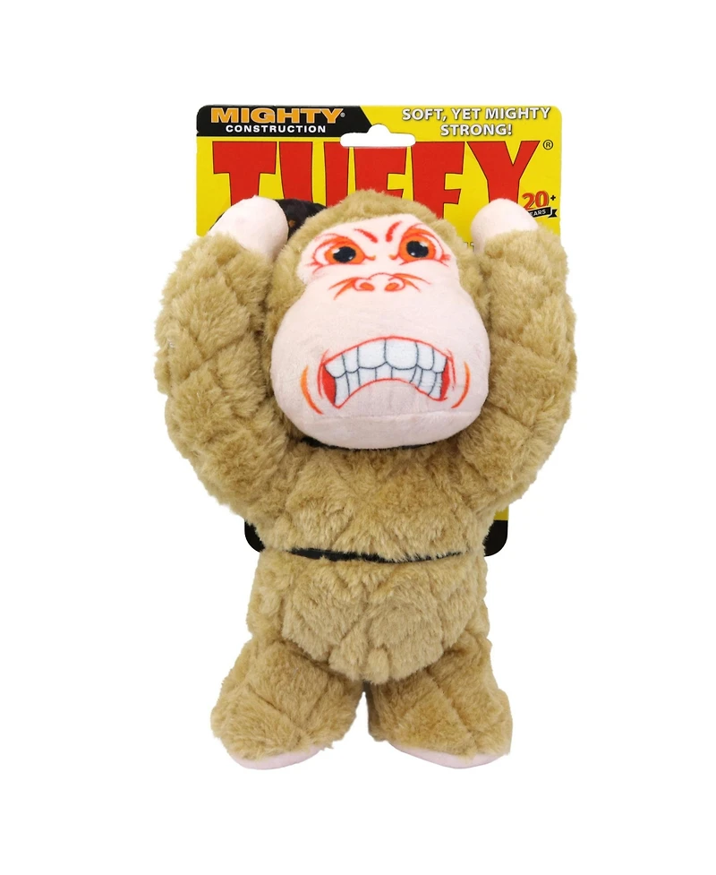 Mighty Angry Animals Monkey, Durable Plush Squeaky Dog Toy