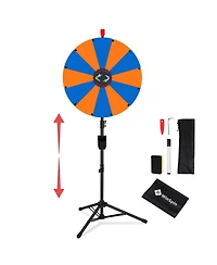 WinSpin 24" Display Prize Wheel and Blue Diy Floor Stand 12 Slot Modular Custom Spinning Wheel Pop Up Trade Show