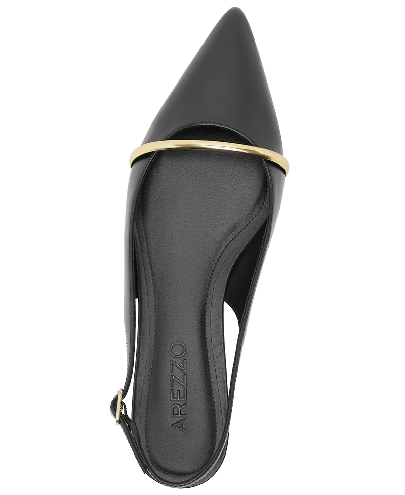 Arezzo Women's Margaret Buckle Ballet Flats