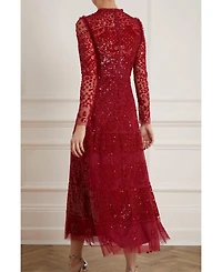 Needle & Thread Women's Aurora Long Sleeve Ballerina Midi Dress
