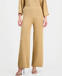 Anne Klein Women's Lurex Wide-Leg Pull-On Pants