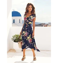 Lascana Women's Handkerchief Hem Dress