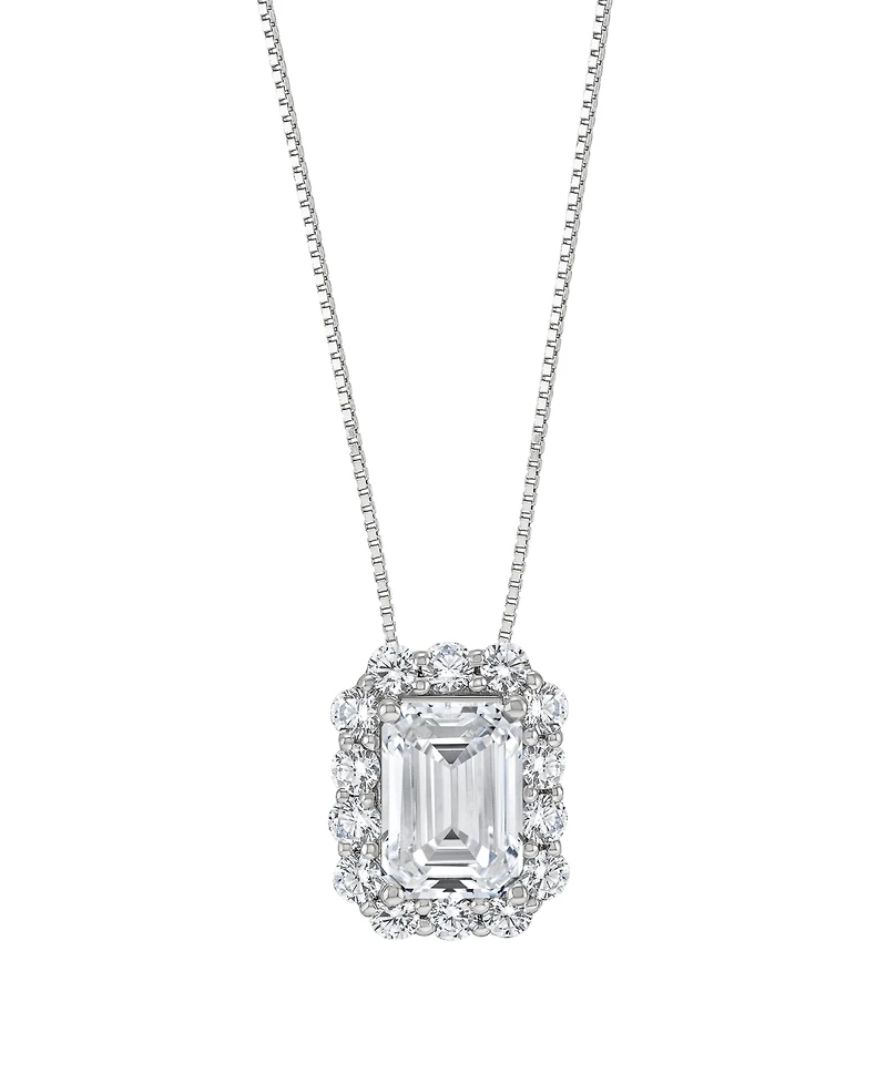 Macy's Igi Certified Lab-Grown Diamond Pendant Necklace (2 ct. t.w.) in 14k White Gold