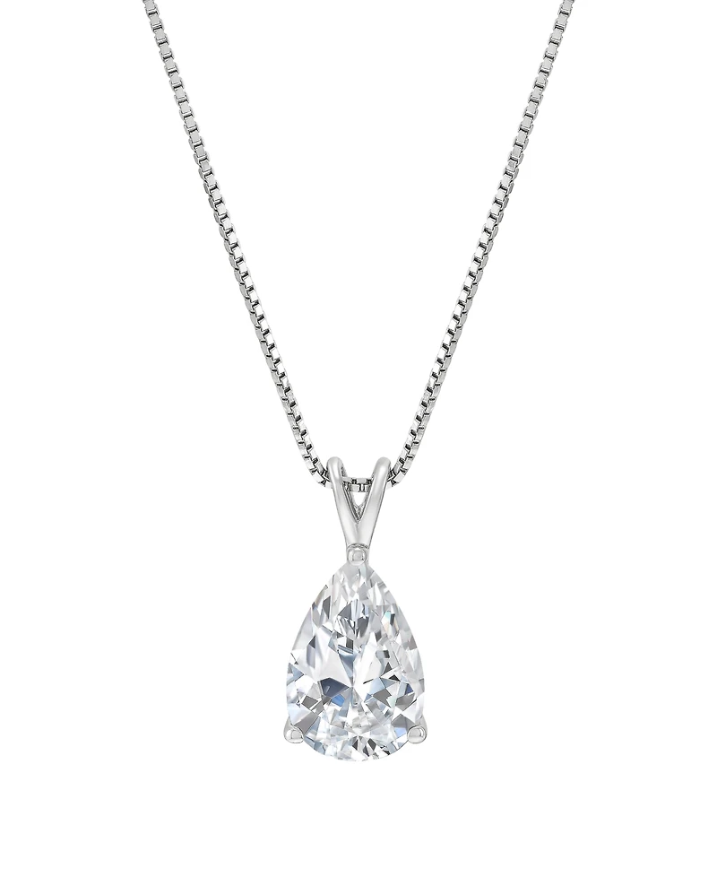 Macy's Igi Certified Lab-Grown Diamond Solitaire Pendant Necklace (1 ct. t.w.) in 14k White Gold