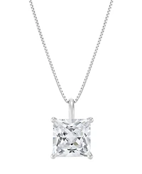 Macy's Igi Certified Lab-Grown Diamond Solitaire Pendant Necklace (2 ct. t.w.) in 14k White Gold
