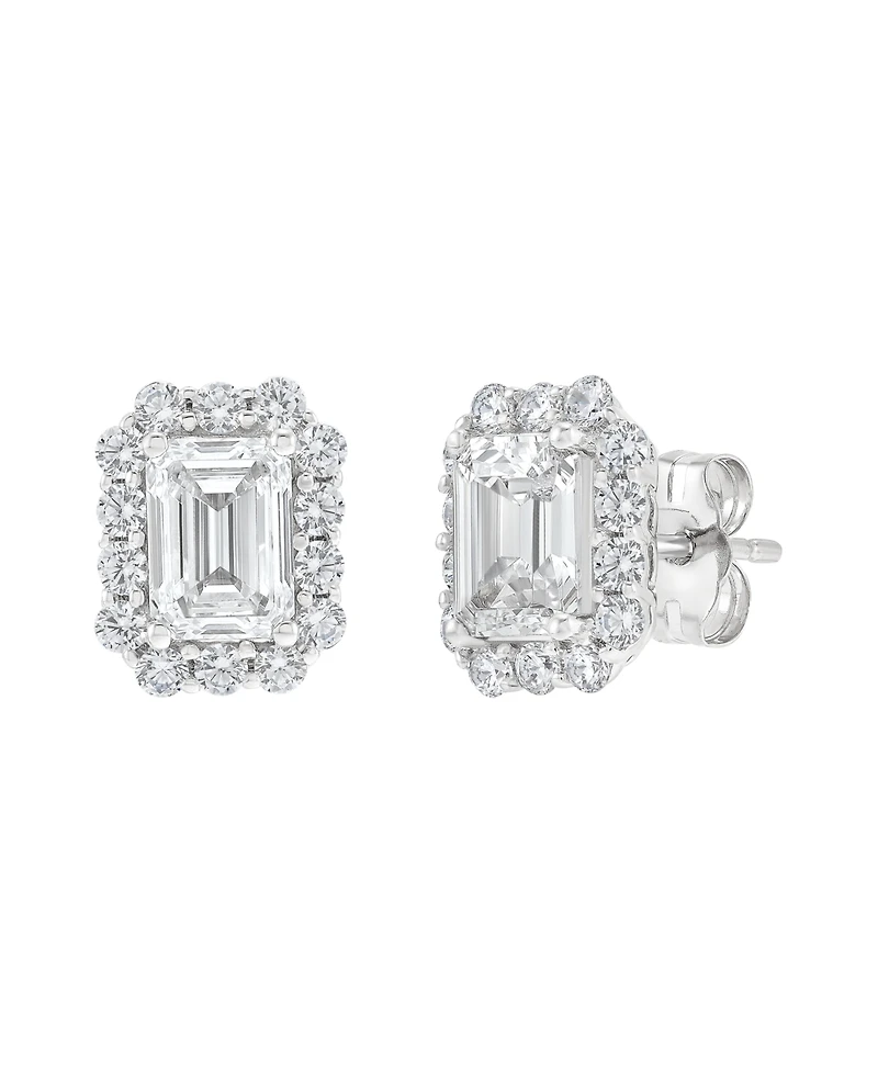 Macy's Igi Certified Lab-Grown Diamond Stud Earrings (2 ct. t.w.) in 14k White Gold