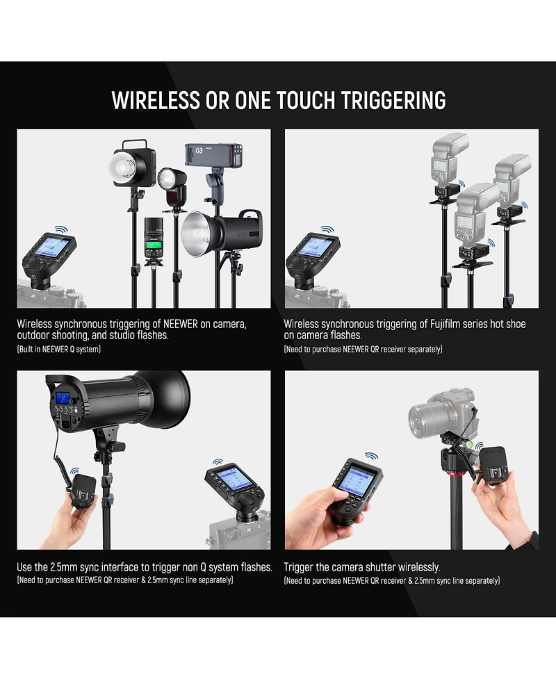 Neewer Z760 Wireless Digital Screen Flash Trigger, Compatible with Fujifilm