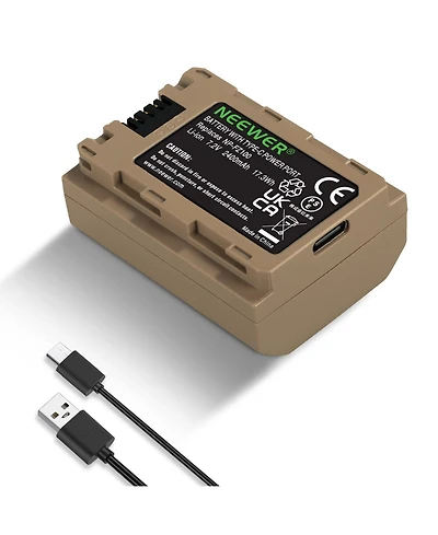 Neewer A7C Camera Battery and Charging Accessory with 2400mAh, Type C for select Sony Np-f-series devices
