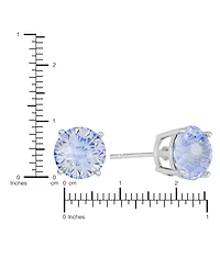 Macy's Sterling Silver Starlight Cubic Zirconia Solitaire Stud Earrings