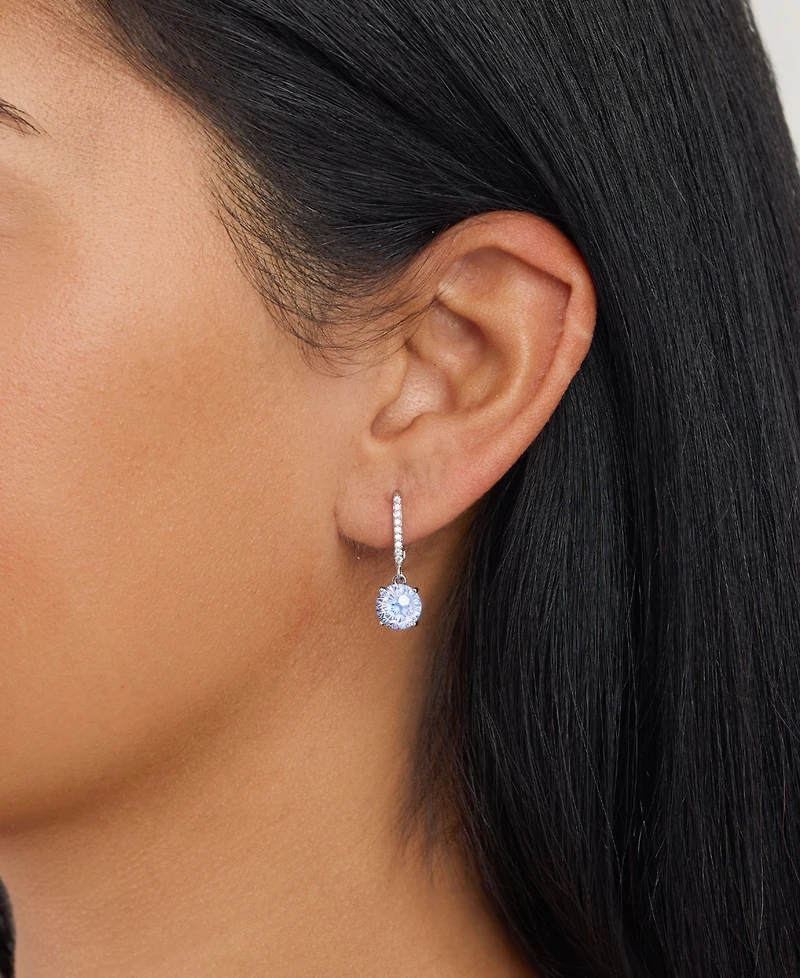 Macy's Sterling Silver Starlight Cubic Zirconia Leverback Earrings